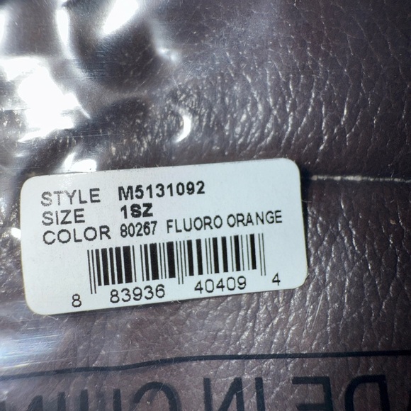 Marc By Marc Jacobs Fluorescent Orange Silicone and Gold Tone Bracelet NWT - Picture 4 of 5